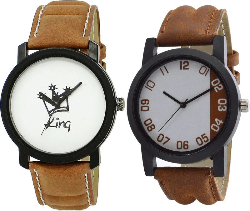 combo watch Analog Watch - For Girls Latest Traditional King Analogue Brown Color Boys And Men Watch - BL46.18-B39 (Combo Of 2 )