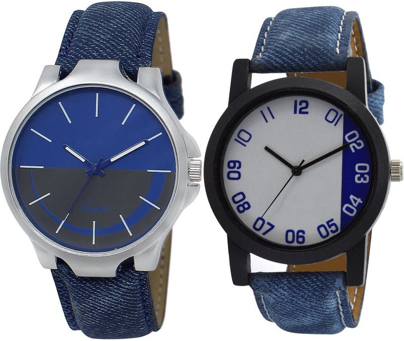 combo watch Analog Watch - For Girls Modern Casual Analogue Blue Color Boys And Men Watch - BL46.24-B40 (Combo Of 2 )