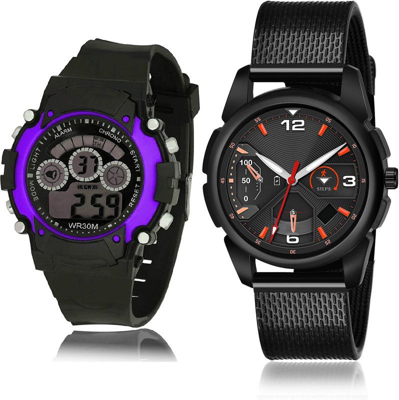 Analog-Digital Watch - For Boys Modish Designer 2 Watch Combo For Boys And Men - B133-(40-S-10)
