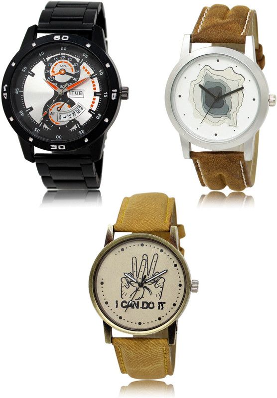 New latest Designer Combo of 3 Analog Watch - For Men 107-09-30