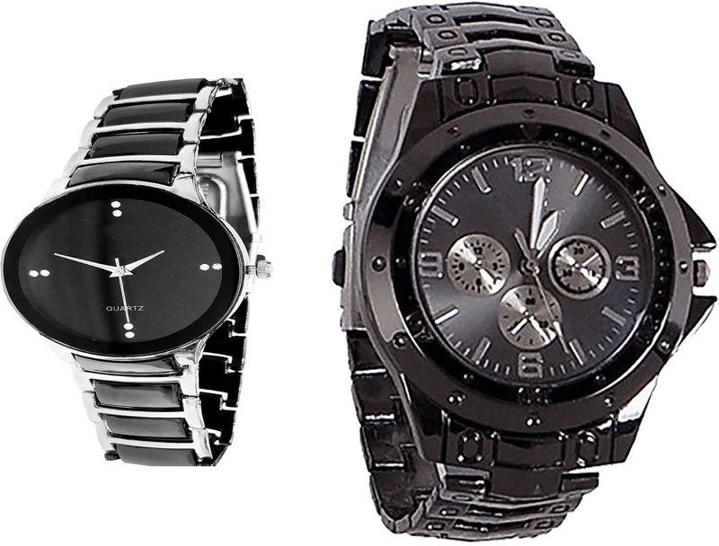 combo watch Analog Watch - For Girls Latest High Quality Analogue Black Color Boys And Men Watch - B68-B70 (Combo Of 2 )