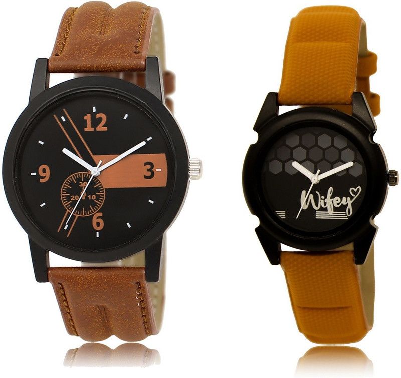 New Latest Designer Combo of 2 Analog Watch - For Couple LR01-LR235