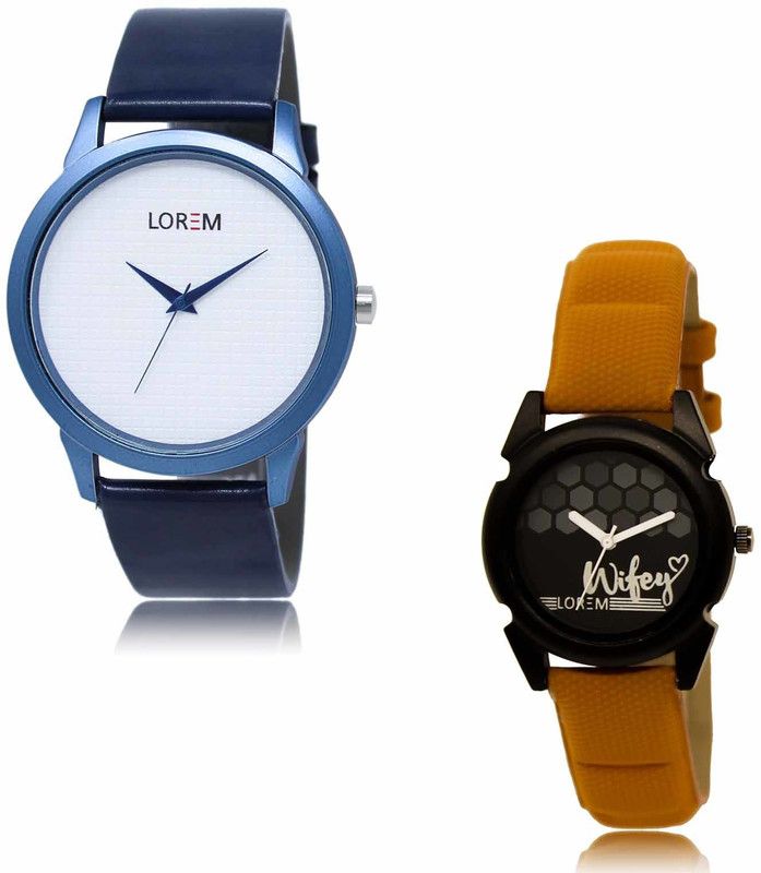 Analog Watch - For Men & Women LR Women LR33-LR235 White-Black Casual-Wifey Combo of 2
