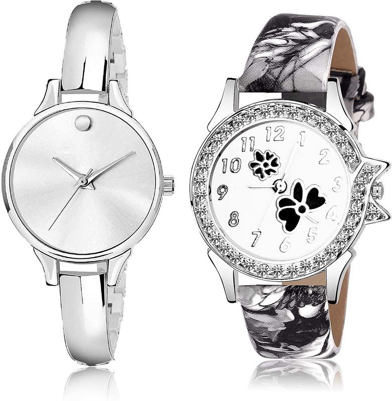 combo watch Analog Watch - For Girls Latest Quartz Flower Dimond Combo Watch For Girls And Women - G468-G408