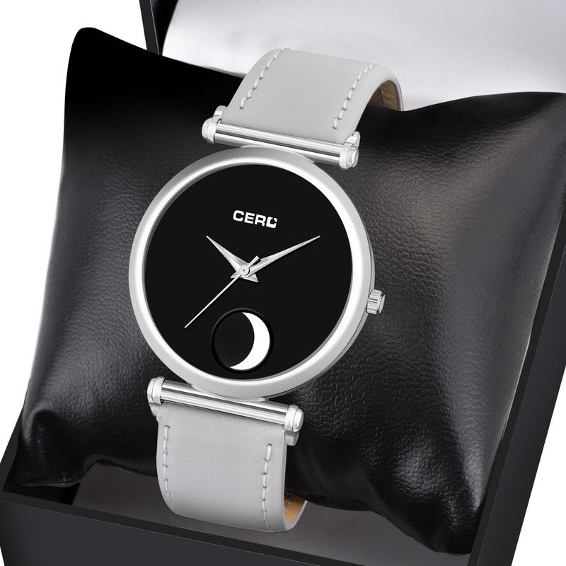 Analog Watch - For Men Black Waxing Crescent Moon Designed Men And Boys Designer Analog Watch