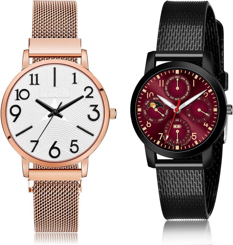 Analog Watch - For Girls Brand New Wrist 2 Watch Combo For Women And Girls - GM243-(12-L-10)