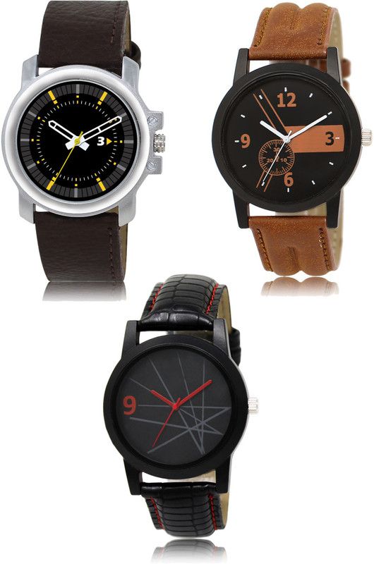 New latest Designer Combo of 3 Analog Watch - For Men 44-01-08