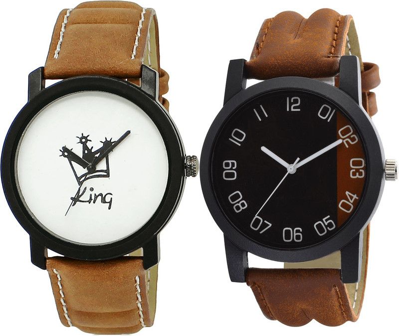 combo watch Analog Watch - For Girls Latest Chronograph King Analogue Brown Color Boys And Men Watch - BL46.18-B36 (Combo Of 2 )