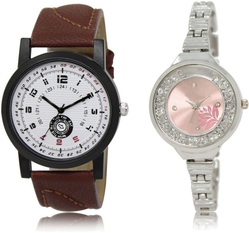 New Latest Designer Combo of 2 Analog Watch - For Couple LR11-LR226