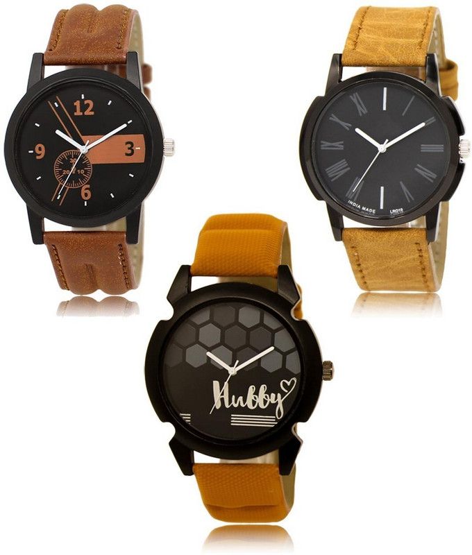 New latest Designer Combo of 3 Analog Watch - For Men -01-19-32