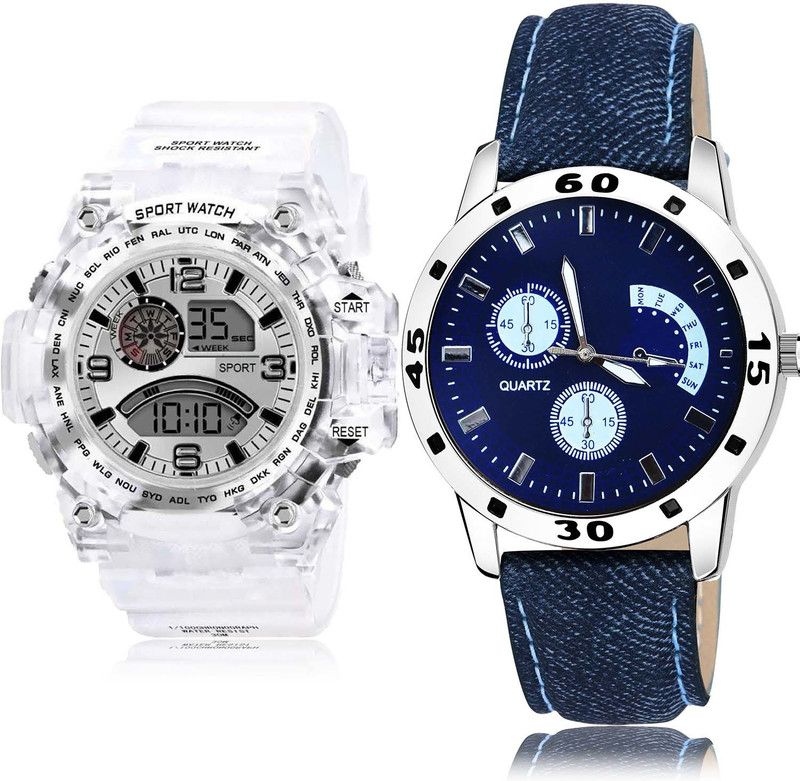combo watch Analog-Digital Watch - For Men Modern Traditional Army Digital Sports 2 Watch Combo For Boys And men - BC31-B57