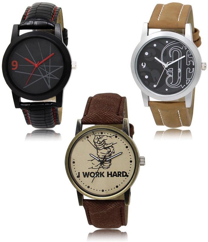 New latest Designer Combo of 3 Analog Watch - For Men -08-14-29