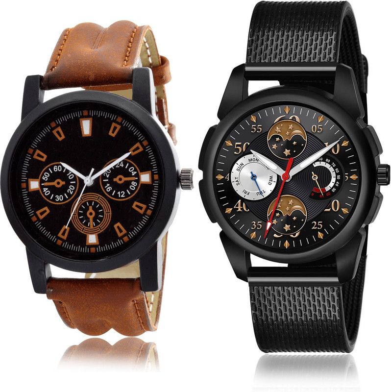 Analog Watch - For Men Modern Analogue 2 Watch Combo For Boys And Men - B30-(49-S-10)