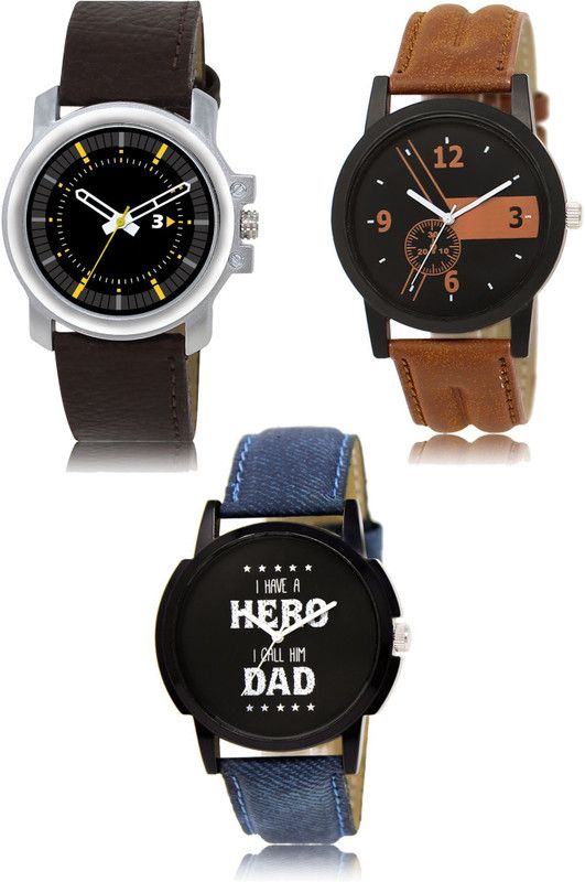 New latest Designer Combo of 3 Analog Watch - For Men 44-01-07
