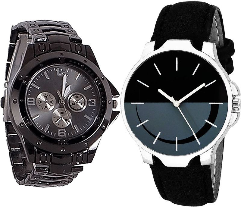 combo watch Analog Watch - For Girls Modern Quartz Analogue Black Color Boys And Men Watch - B70-B111 (Combo Of 2 )