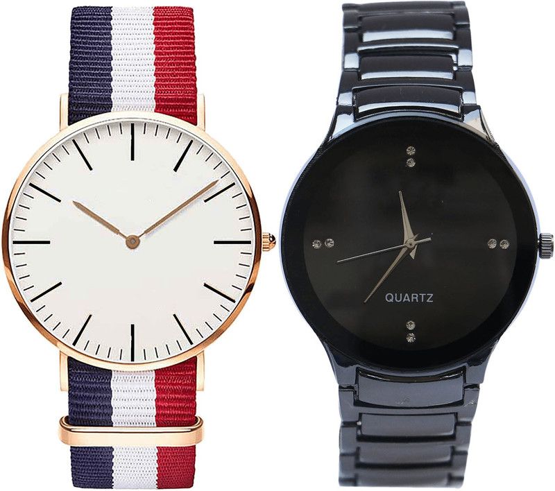 combo watch Analog Watch - For Girls Treading Fashion Analogue Red And Black Color Boys And Men Watch - B50-B67 (Combo Of 2 )