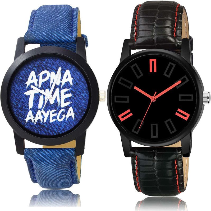 combo watch Analog Watch - For Boys Brand New Quartz Apna Time Aayega Combo Watch For Boys And Men - BO41-B28