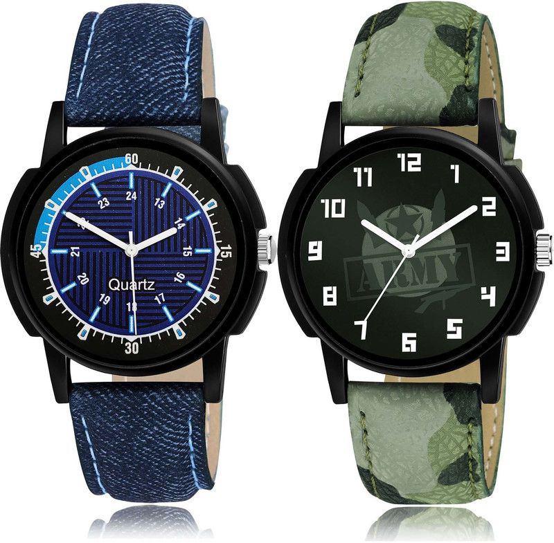 combo watch Analog Watch - For Men & Women Best Quartz Sports And Military Army 2 Watch Combo For Boys And Men - BRA34-B21