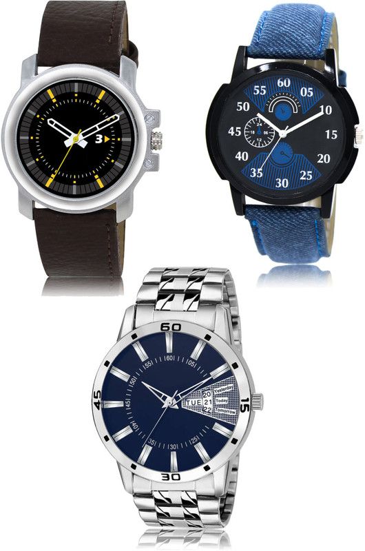 New latest Designer Combo of 3 Analog Watch - For Men 44-02-102