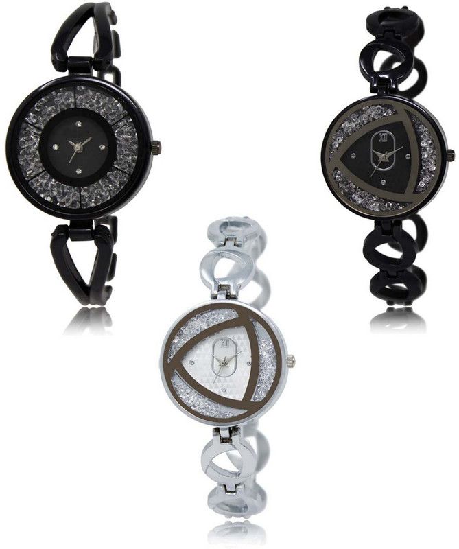 Latest Set of 3 Stylish Attractive Professional Designer Combo Analog Watch - For Women LR-211-237-240 Premium Quality Collection