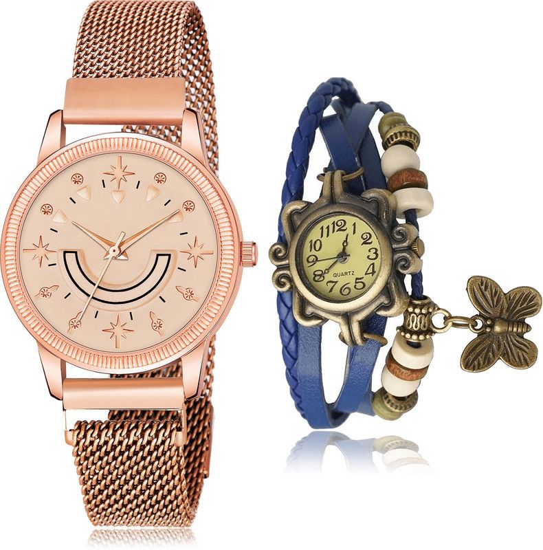 Analog Watch - For Girls Treading Heart 2 Watch Combo For Women And Girls - GW68-G59