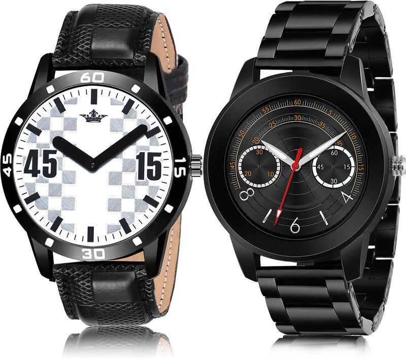 Analog Watch - For Men Treading Designer 2 Watch Combo For Boys And Men - BL46.58-(67-S-20)