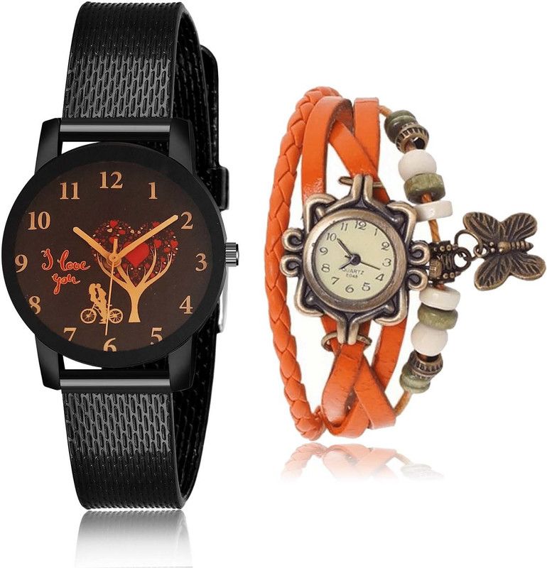 Analog Watch - For Women Classical Diwali I Love You And Butterfly 2 Watch Combo For Girls And Women - G531-G62