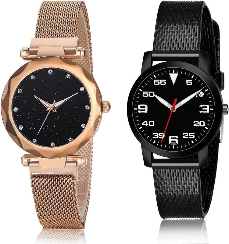Analog Watch - For Girls New Heart 2 Watch Combo For Women And Girls - GC9-(75-L-10)