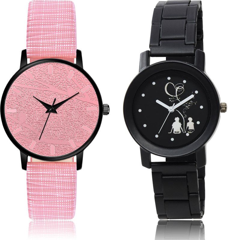 Analog Watch - For Girls Treading Wrist 2 Watch Combo For Women And Girls - GM328-GO153