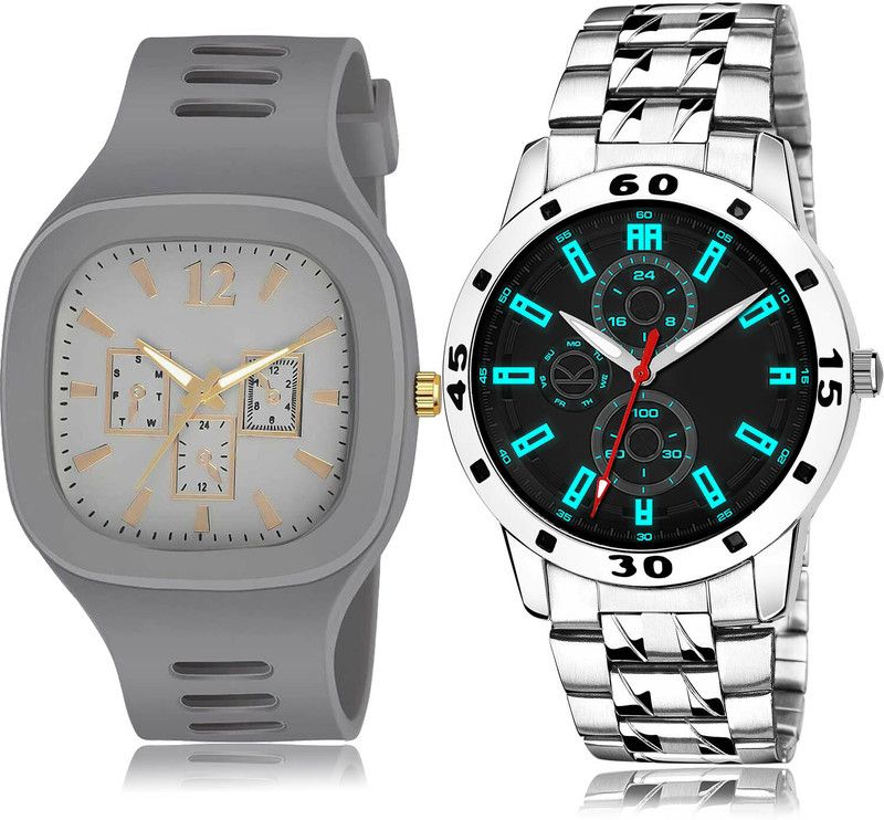 Analog Watch - For Men Contemporary Branded 2 Watch Combo For Boys And Men - BC48-(63-S-19)