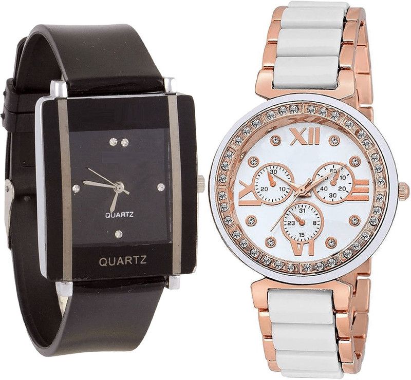 Analog Watch - For Women Modern Chronograph Black And White Color Combo Watch (G12-G210) For Girls And Women