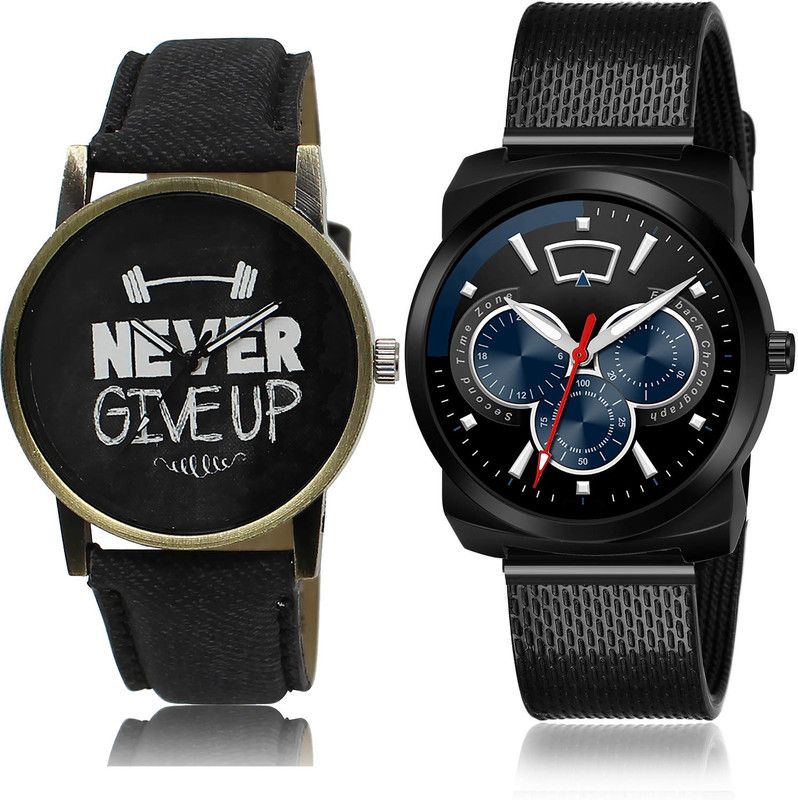 Analog Watch - For Men Modern High Quality 2 Watch Combo For Boys And Men - BL46.27-(61-S-10)