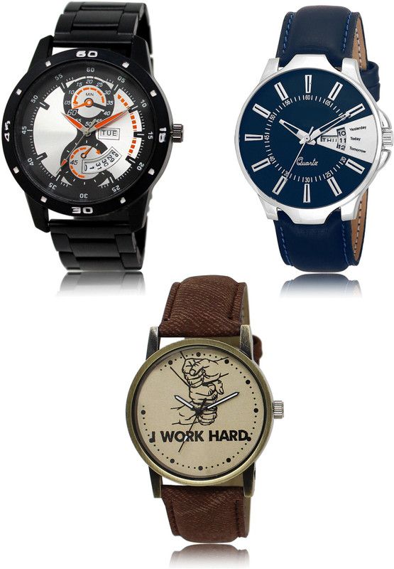 New latest Designer Combo of 3 Analog Watch - For Men 107-23-29