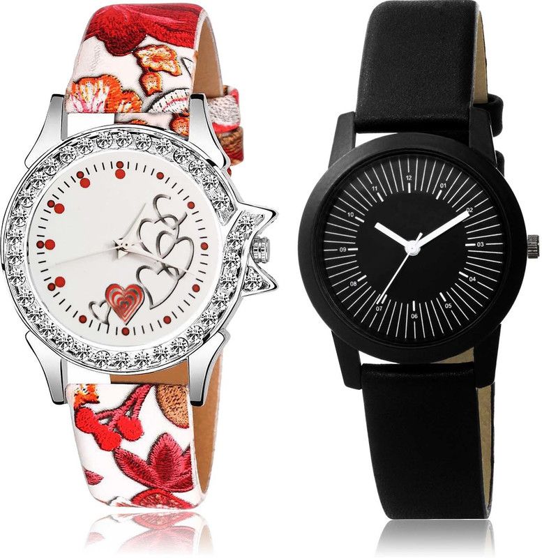 combo watch Analog Watch - For Girls New Valentine Love Heart And Love Valentine Couple Combo Watch For Girls And Women - G495-GO147