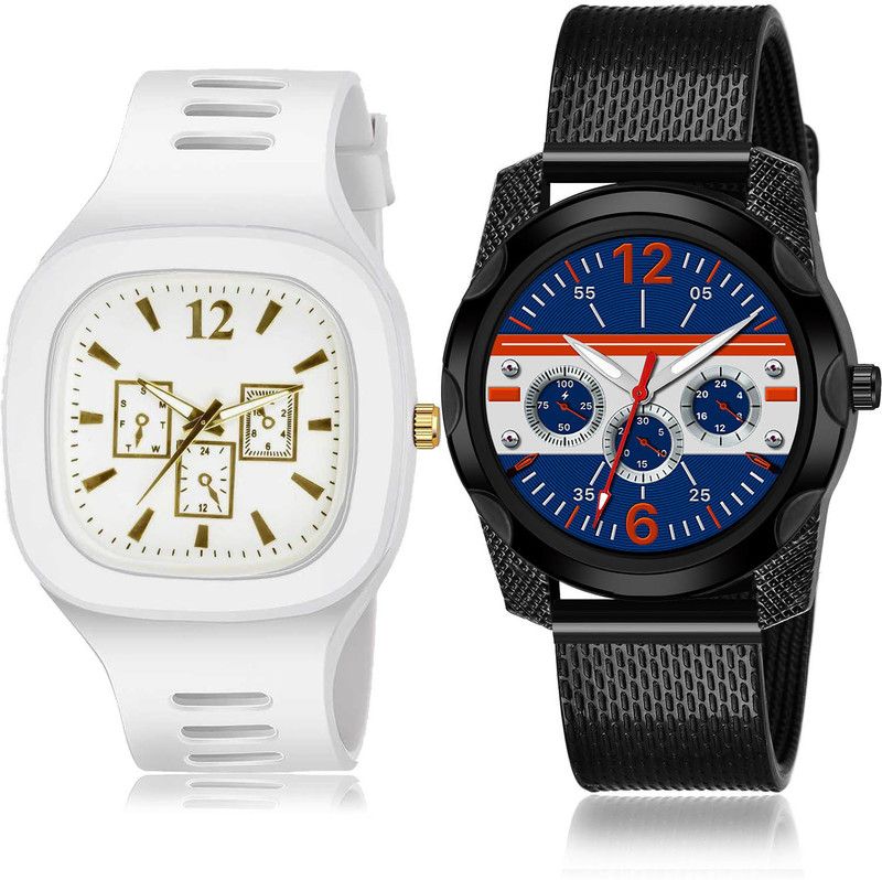 Analog Watch - For Men Contemporary Royal 2 Watch Combo For Boys And Men - BC49-(18-S-10)