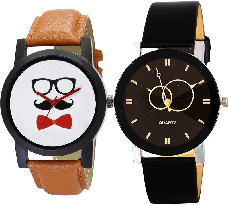 combo watch Analog Watch - For Girls Analogue Brown And Black Color Boys And Men Watch - B53-B135