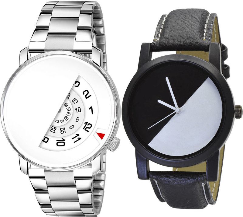 combo watch Analog Watch - For Men Treading Traditional Day And Date Analog Silver And Black Color Boys And Men Watch - BL46.106-B32 (Combo Of 2 )