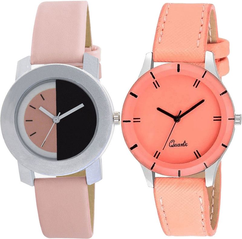 combo watch Analog Watch - For Girls Brand New Tread Analogue Pink And Red Color Girls And Women Watch - G400-G270 (Combo of 2 )