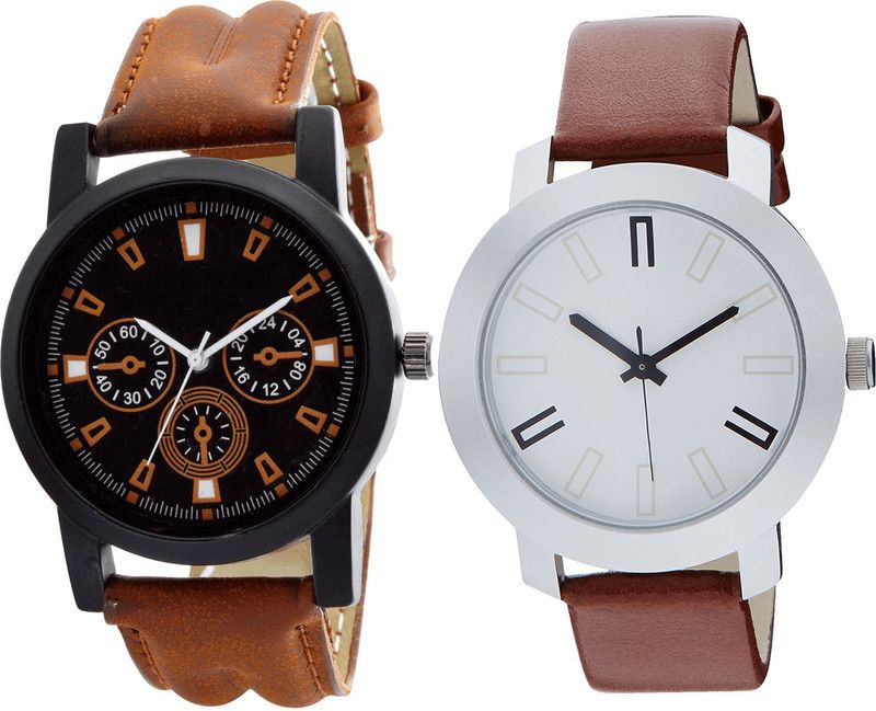 combo watch Analog Watch - For Girls Classical Professional Analogue Brown Color Boys And Men Watch - B30-B44 (Combo Of 2 )
