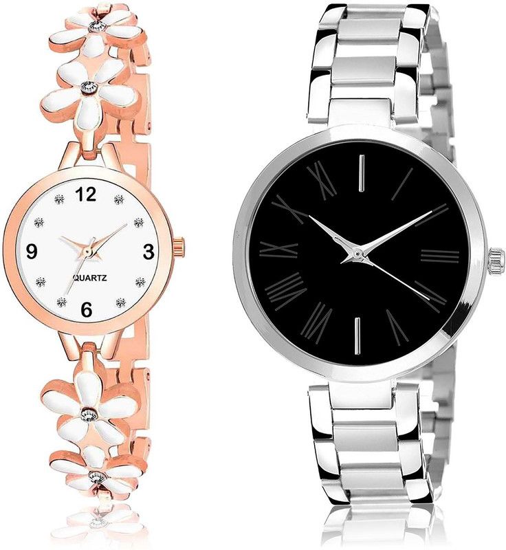 combo watch Analog Watch - For Girls Contemporary Tread Flower Combo Watch For Girls And Women - G462-G299