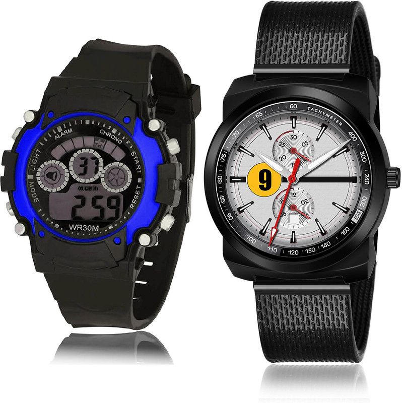 Analog-Digital Watch - For Boys Best Chronograph 2 Watch Combo For Boys And Men - B2-(55-S-10)