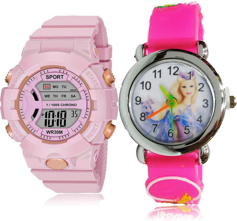 Analog-Digital Watch - For Girls New Luxury 2 Watch Combo For Women And Girls - DG36-GC42