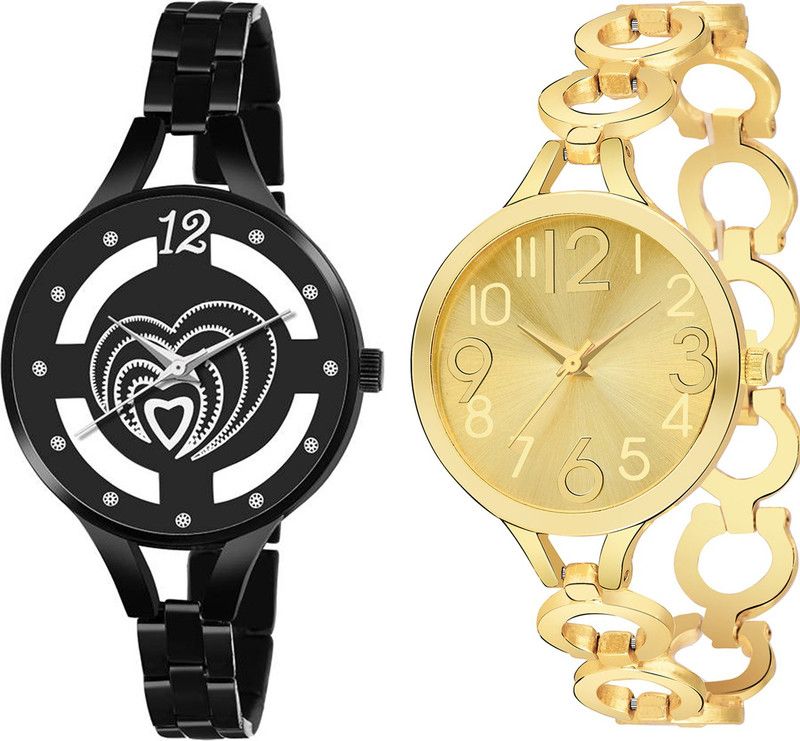 Analog Watch - For Girls Combo pack 2 New Diamond Studded Part-Wedding Adition Analog Watch For Girls & Women BB-07736