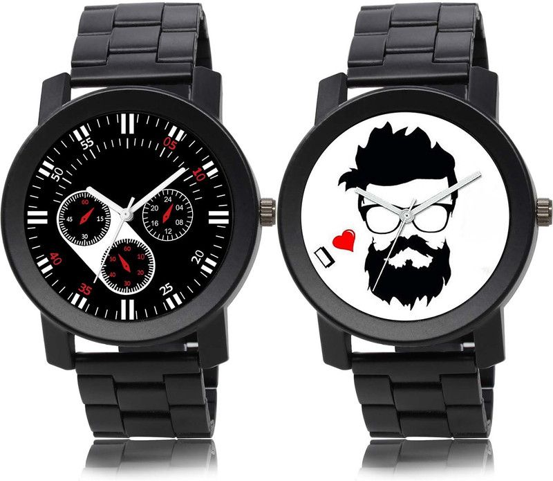 combo watch Analog Watch - For Boys Modern Royal Chain Watch And Beard Style Chain Watch Watch - B948-B824 (Combo Of 2 )