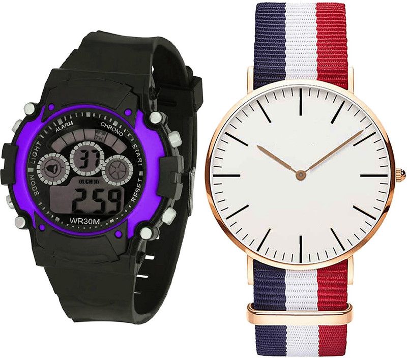 combo watch Analog Watch - For Girls Best High Quality Kids Analogue Black And Red Color Boys And Men Watch - B133-B50 (Combo Of 2 )