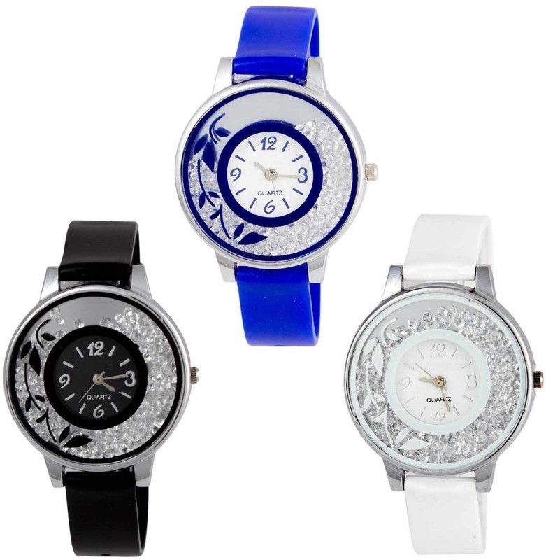 Analog Watch - For Girls Designer Moveble Diamond Combo Watch For Girls & Women ZB-W19