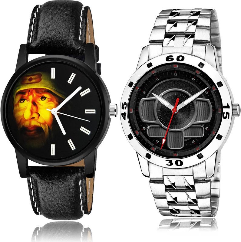 Analog Watch - For Men Classical Fancy 2 Watch Combo For Boys And Men - B123-(8-S-19)