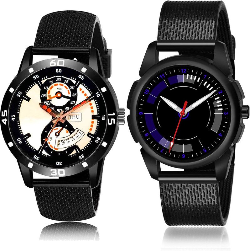 Analog Watch - For Men New Diwali 2 Watch Combo For Boys And Men - BL46.56-(44-S-10)