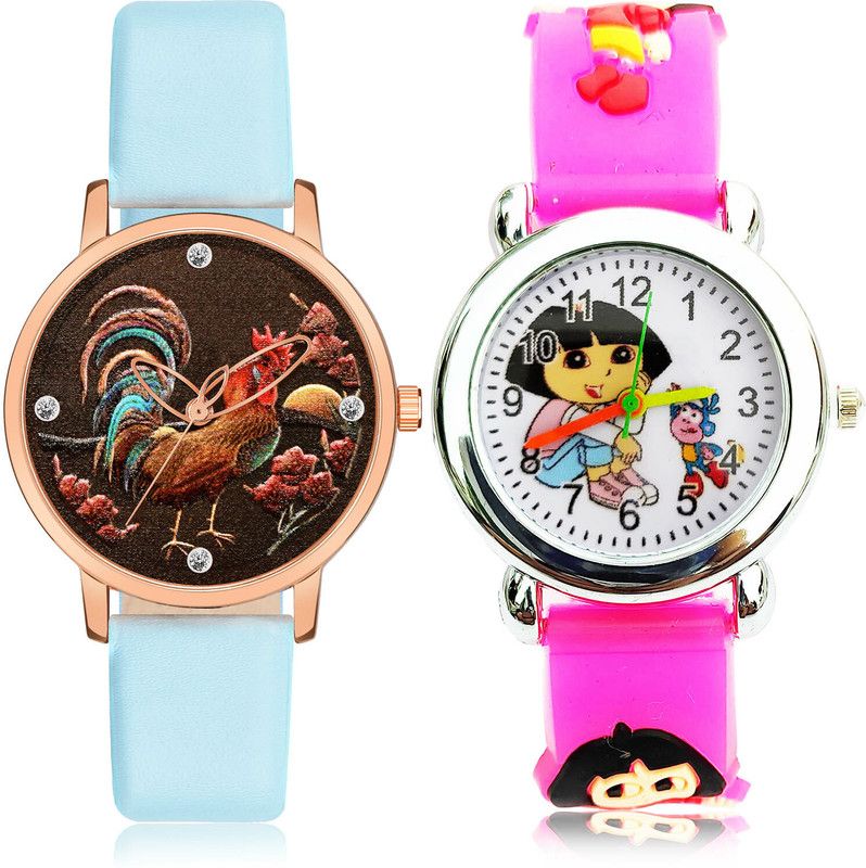 Analog Watch - For Girls Modish Wrist 2 Watch Combo For Women And Girls - GM370-GC193