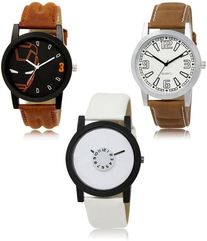 New latest Designer Combo of 3 Analog Watch - For Men -04-15-26